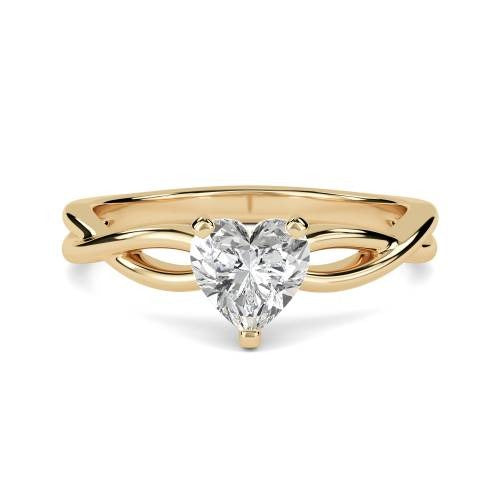 Infinity Love Swirl Heart Lab Grown Diamond Ring
